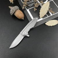 Cuchillo De Bolsillo Miniatura Plegable Con Hoja De Acero D2 Y Mango De Acero Inoxidable Multifuncional Para Rescate Al Aire Libre Ligero Y Portátil - details 4