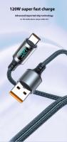 Cable De Carga Rápida Tipo C 120W 6A USB-A a Tipo C De Nylon Con Pantalla Digital LED Para Xiaomi POCO Samsung Cable USB C - details 7