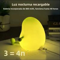 Luz Nocturna De Silicona Mango Con Función De Timer Recargable Por Tipo-C Luz Suave Protección Ocular Regalo De Vacaciones O Cumpleaños - details 6