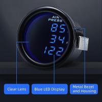 52mm Coche medidor de presión Aire Azul LED Boost Tres Pantalla digital 220psi Air Ride suspensión con 3 unids 1/8npt Sensores - details 1