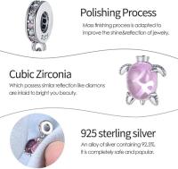 Dijes de plata esterlina para pulseras Dijes de animales Dijes con sello distintivo S925 Compatible con todas las pulseras de estilo europeo Regalo para mujer - details 0
