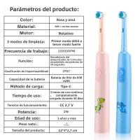 Cepillo De Dientes Eléctrico Inteligente Para Niños Con 4 Cabezas De Limpieza Rotativa Suave 3 Modos De Limpieza Tiempo De Cepillado - details 8