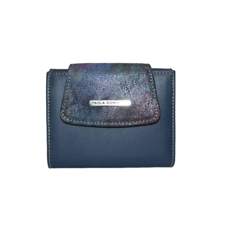 PAOLA DOMINGUIN: CARTERA MUJER PIEL 11.5 CM. 102980-AZUL AMICHI - 1