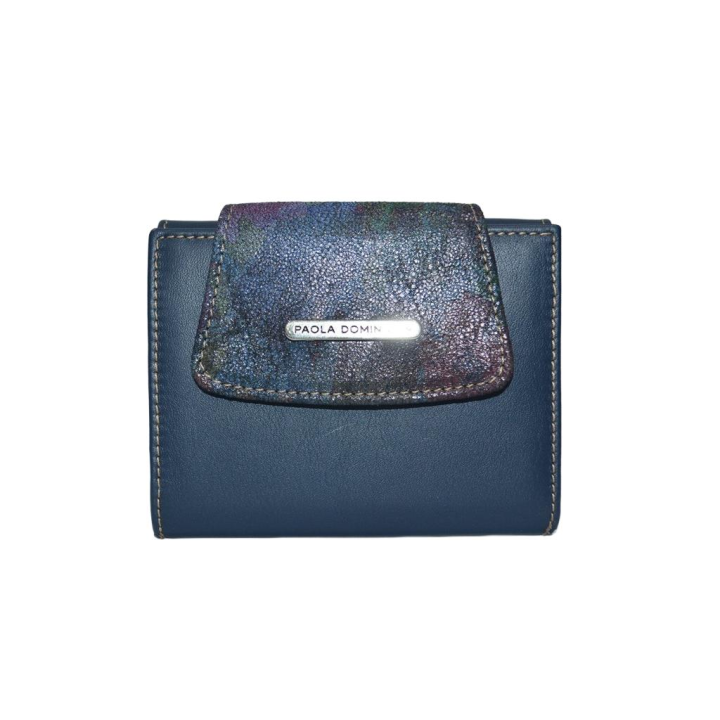PAOLA DOMINGUIN: CARTERA MUJER PIEL 11.5 CM. 102980-AZUL AMICHI