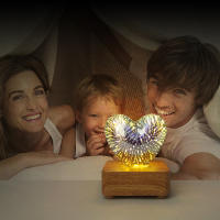 Luz Nocturna LED Proyección 3D De Ondas De Choque De Osos Con Colorido USB Decoración Atmosfera Ajustable Para Habitación Decorativo De Vidrio - details 20