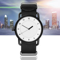 Reloj De Pulsera Analógico De Cuarzo Para Parejas Moda Nylon Correa Redonda Casual Sin Resistencia Al Agua Material De Aluminio - details 4