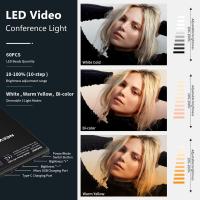 Luz selfie con clip de teléfono delantero y trasero, alta potencia 60 LED 2000mAh recargable CRI 95 +, 3 modos de luz, clip portátil en luz para tableta/portátil - details 1