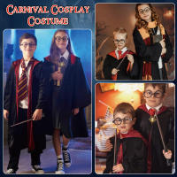 Disfraz de Mago , niño y niña 7 Piezas Disfraz Mago College Cosplay con Capa de Mago, Varita mágica, Gafas, Corbata,camisa collar pantalon Capa Disfraz Halloween Adulto, Disfraz  Halloween, Carnaval - details 2
