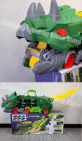 Modelo De Coche Dinosauro Triceratops Desplazable Para Niños Juguete Educativo De Plástico ABS Con Carretera Plegable Y Retroceso - details 2