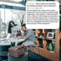 Mochila de viaje múltiple para Mujer, Bolsa de avion para Mujer, bolsas de Orden portátil Luces with Carga USB - details 8