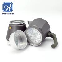 HAPPY FRIENDS Cafetera Italiana Espresso de Aluminio para Inducción Vitro Gas Eléctrica. Cafetera de distintos tamaños 6/9/12 Tazas - details 0