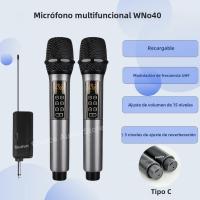 Nuevo Micrófono Inalámbrico Profesional ECHO Dual Canal UHF Para Fiesta Karaoke Iglesia Performance En Escenario Longitud De Distancia - details 0