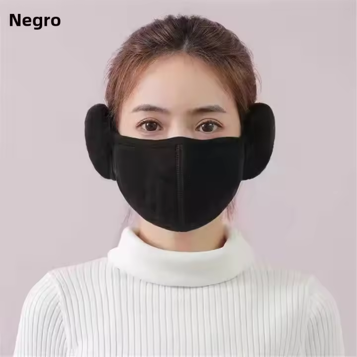 Mascarilla De Ciclismo Invernal Transpirable a Prueba De Viento Caliente Con Gorro Para Orejas Cubierta De Bricioleta Material De Poliéster Talla Única Para Mujeres - 1