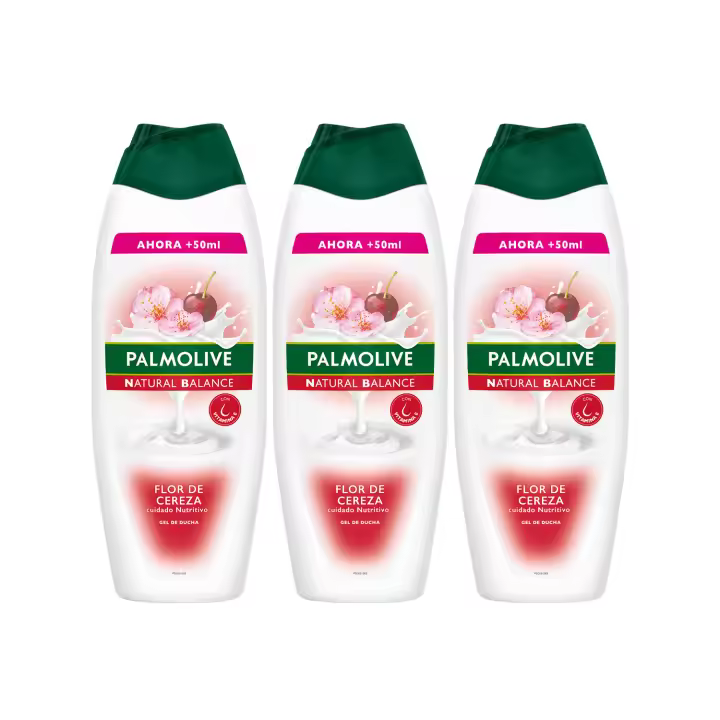 Gel de ducha o baño Palmolive Natural Balance Flor de Cereza nutritivo 600ml - 1