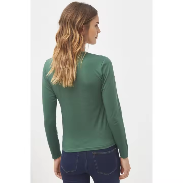 Camiseta infantil manga larga top playera algodón diseño casual cuello redondo color verde talla L cómoda ligera ideal diario escolar entretiempo ✅Entrega 24/48h - 1