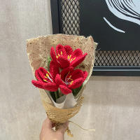 1PC Arreglo De Tules Artificiales Tejidos a Mano En Algodón Para Decoración De Hogar Regalos Para Fiesta De Boda Y Día De La Madre - details 2