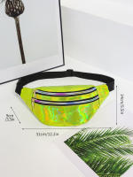 Bolso De Cintura Holográfico Para Mujer Y Hombre Bolsa De Viaje De Playa Estilo Fashion Material PVC Bolsa De Hombro Para Fiesta Y Viajes - details 2