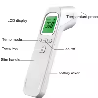 Termómetro Infrarrojo Digital No Contacto Medidor De Temperatura Frontal ABS Para Cuerpo Herramienta De Medición Precisa Y Rápida - details 5