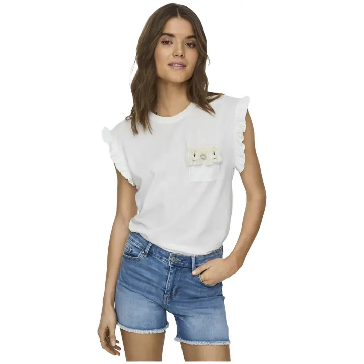 Camiseta Only Filippa Life Ss Detail Pocket Top Jrs - 1