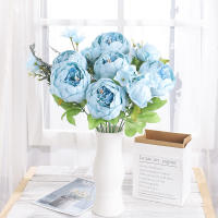 Lujosa Decoración De Flores Artificiales De Seda Peonía 53CM Para Hogar Sala De Estar Vaso Decoración De Boda Centro De Mesa Vintage - details 4