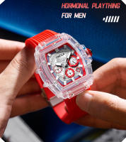 Reloj De Cuarzo ONOLA Para Hombre Y Mujer Resistente Al Agua De Lujo Con Correa De Silicona Y Pantalla Transparente De Plástico - details 3