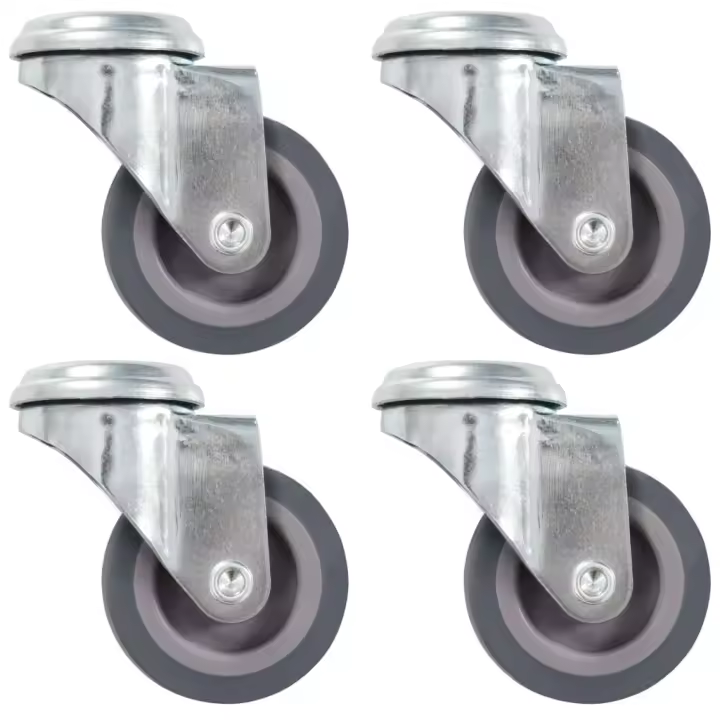 vidaXL Ruedas giratorias con agujero pasador 12 unidades 50 mm - 1