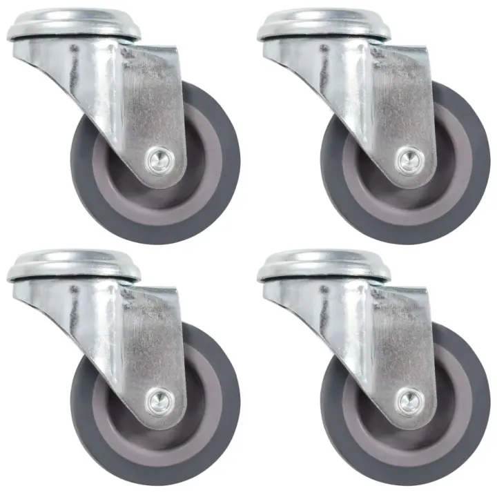 vidaXL Ruedas giratorias con agujero pasador 12 unidades 50 mm - 1