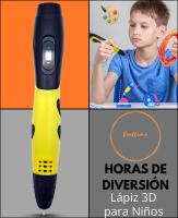 Bolígrafo 3D Premium Amarillo Alta Calidad 36m Filamento - Kit Completo Seguro para Niños y Adultos - details 1