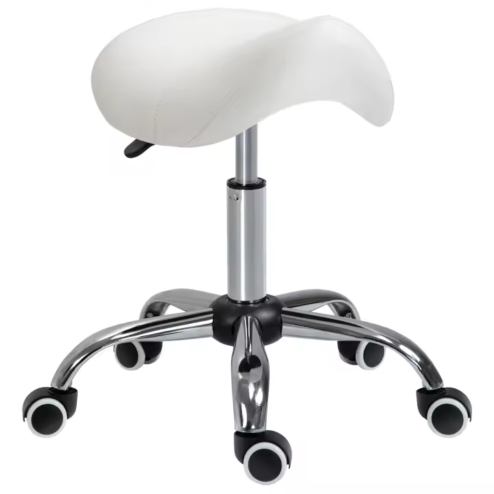 HOMCOM Silla Trabajo Taburete Ruedas Giratorias Taburete Cosmetica Dentista Peluqueria - 1