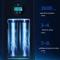 Compresor de Aire portátil, Batería de 1800 mAh 5C * 2 mini Bomba de Aire Eléctrica, Bomba de Bicicleta Eléctrica con Pantalla de punto, inflador de neumáticos de coche recargable, adecuado para Bicicletas, motortetas, scooters, Bolas SY - details 1