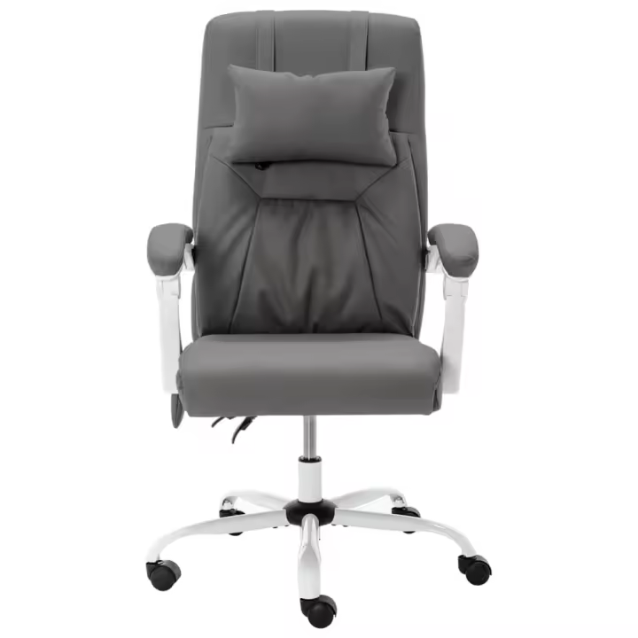 Silla de masaje syntético Gris - 1