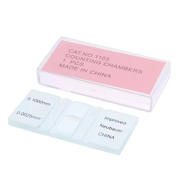 Placa De Cuento De Glóbulos Rojos De Vidrio Para Microscopio Con Camarines De Cuento Microscófico Herramienta De Biología Para Conteo De Levaduras - 1