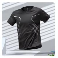 Camiseta De Deporte Para Hombre Quick-drying Y Transpirable Con Mangas Cortas Cuello Redondo Para Actividades Al Aire Libre Y Ejercicio - details 7