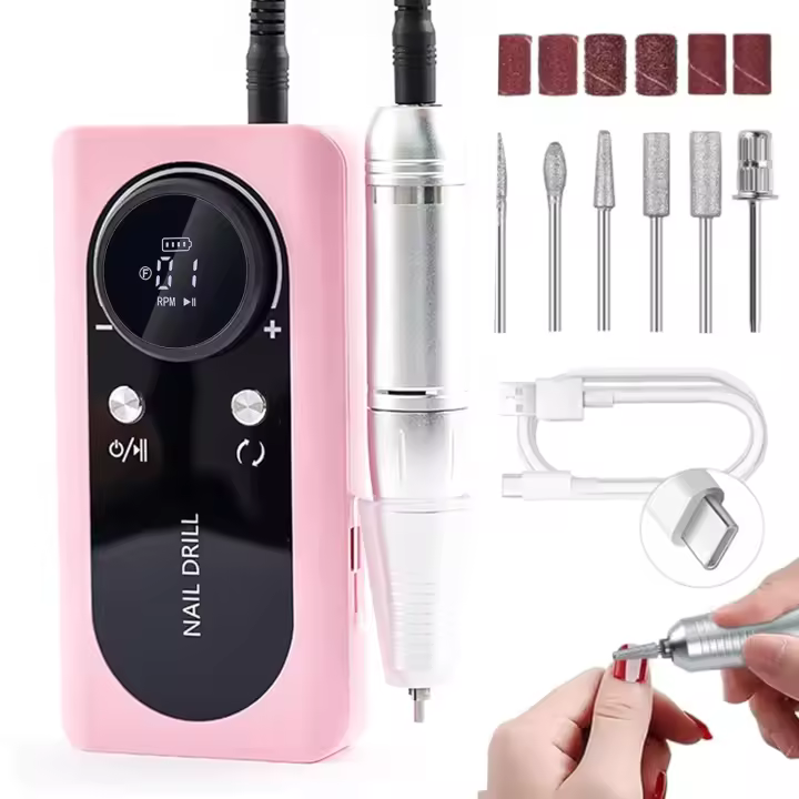Kit de Lima de uñas Eléctrica recargable de 45000 RPM, portátil, de Poche Ruido, para manicura y pedicura - 1
