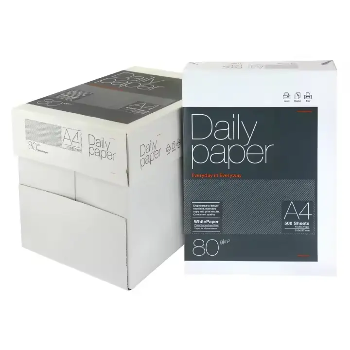 Caja 5 paquetes folio A4 500 hojas Daily Paper folio - Papel multiusos para impresora y fotocopiadora tanto doméstica como de oficina - papel blanco de 80 gramos - Fabricado por Navigator Paper - folios económicos - papel barato - 1