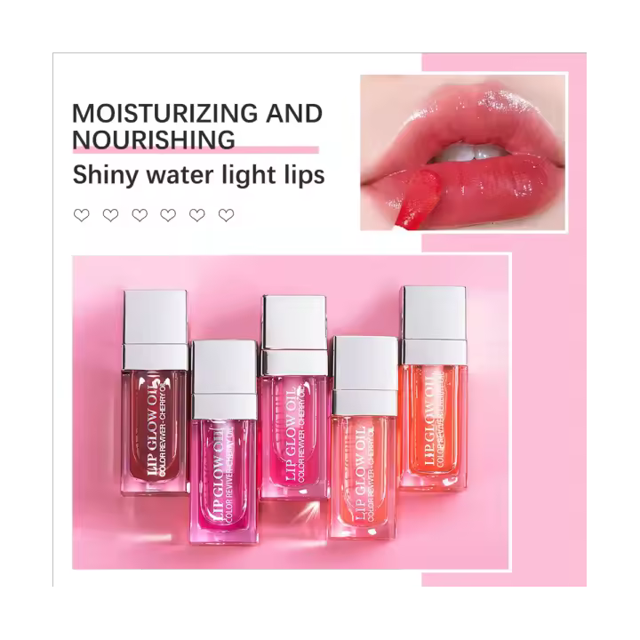 Ibcccndc Crystal Jelly Moisturizing Lip Oil Plumping Lip Gloss Makeup Sexy Plump Lip Glow Oil Tinted Lip Plumper 6Ml 012 - 1