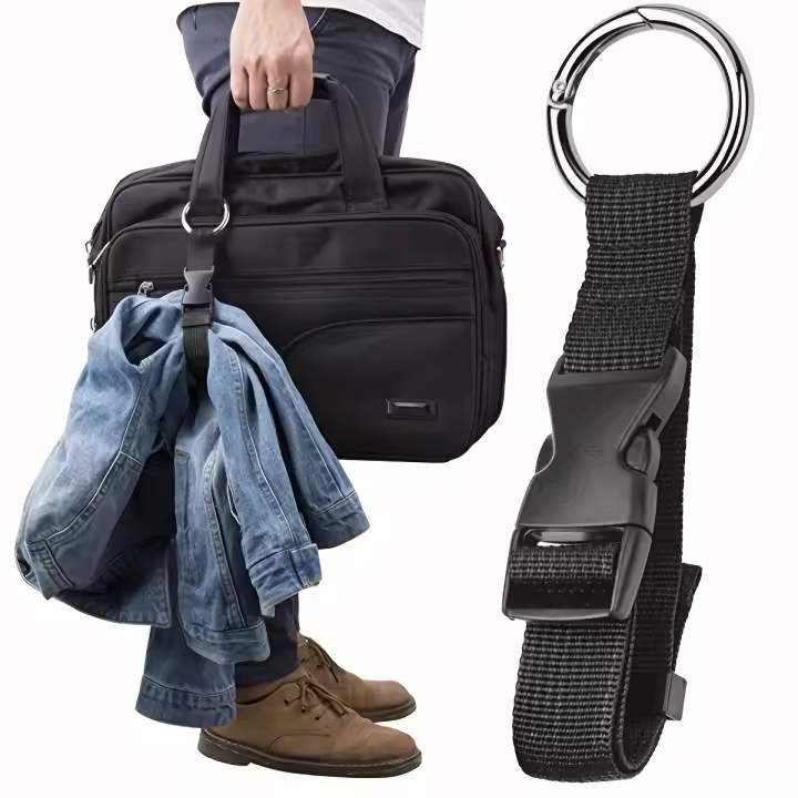 Correa Fija De Equipaje De Viaje Con Hebilla De Libera Portátil Correa Adicional Para Bolsas De Viaje Soporte De Chaqueta De Nylon Sólido - 1