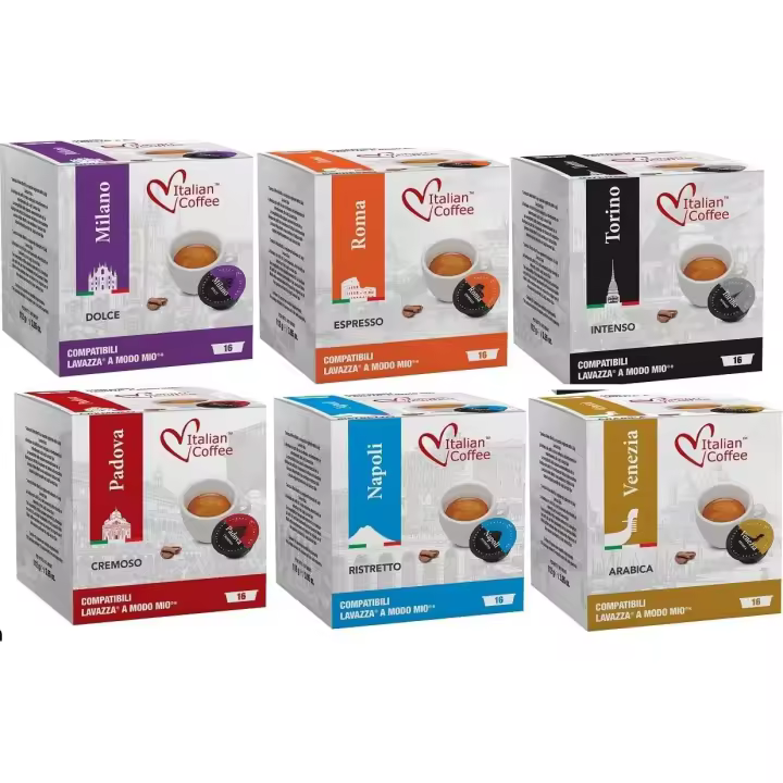 96 Capsulas Lavazza a Modo Mio Compatibles - Degustacion - 6 Variedades de Cafe- Compatibles con Cafeteras Lavazza a Modo Mio - 1
