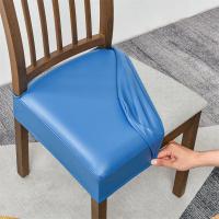 Cubiertas De Silla De Comedor En Cuero PU Impermeable Modernas Y Duraderas Antipolvo Para Hogar Y Hotel Cubierta De Cojín Elástica - details 72