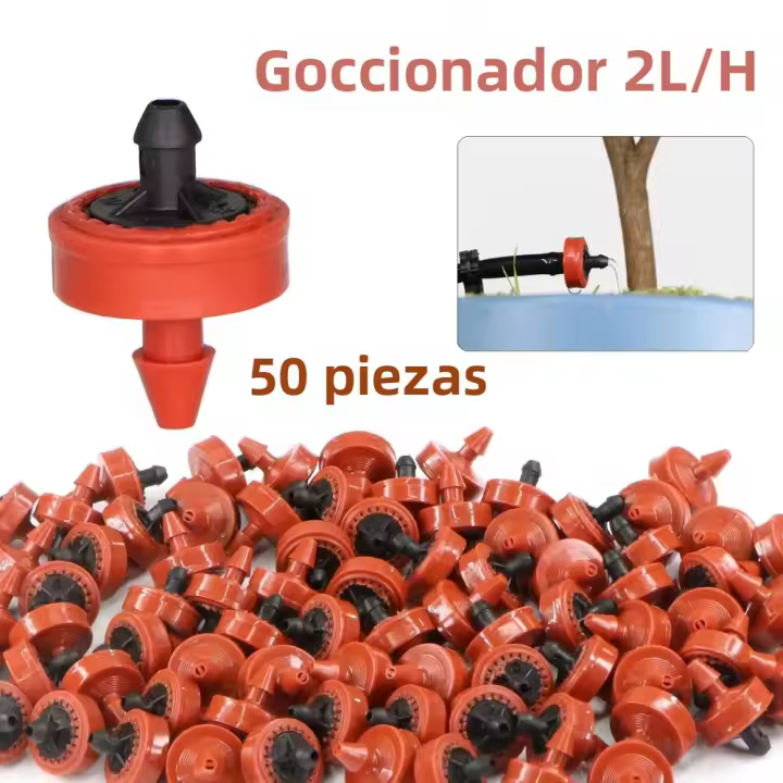 Puncionador De Riega Juego De 50/100PCS Compensador De Presión Para Jardín Y Cultivo Tubo De 4/7mm Sistemas De Riego Estables - 1