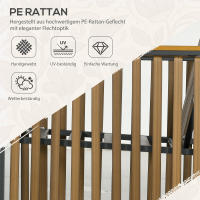 Juego de muebles de Jardín 3 piezas. Juego de bistro con Mesa de Café Y 2 Sillas, Zona de estar de Jardín con codos, Gris, adaptado para Terraza y Balcón - details 2