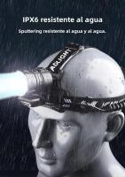 Linterna Frontal LED COB XHP360 Recargable USB XHP199 Con Zoom Y Protección Contra El Agua Para Actividades Al Aire Libre - details 15