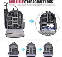 Mochila para Cámara DSLR, impermeable, compatible con portátiles de 13-14 "y accesorios (2,0, pequeña, negra) - details 1