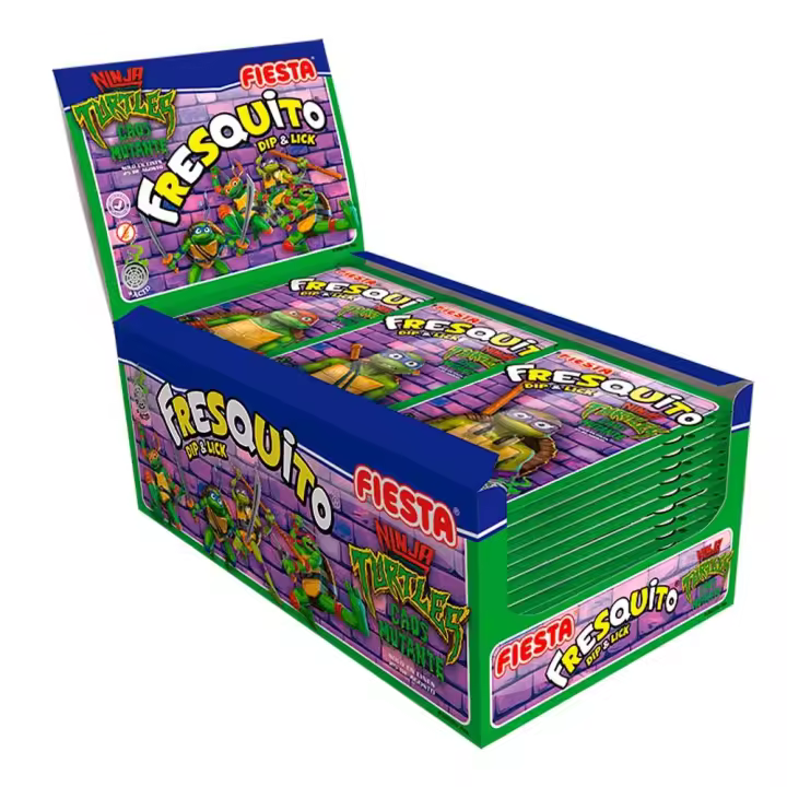 Fresquito Pintalenguas   Ninja Turtles  40 sobres de 17 gr  Fiesta - 1