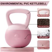 Pesa Rusa 5kg, 8kg, Training Gym Strength Floor Protect PVC iron sand Soft Kettlebell,Superficie de Caucho Blando Pesa. - details 2