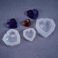 Molde De Resina Epoxy 3D Para Velas En Forma De Corazón Geométrico Tamaño Pequeño Medio Grande Herramientas Para Manualidades DIY Decoración Del Hogar - details 0