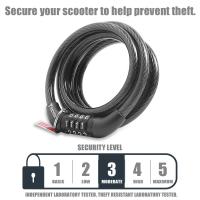 Cable De Seguridad Antirrobo Universal Para Patinete Eléctrico Con Cadena Enrollada Accesorios Para Xiaomi Mijia M365/Ninebot MAX G30 - details 2