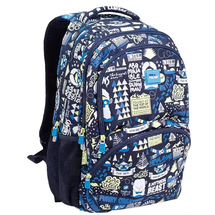 Mochila escolar 4 cremalleras 25l The Yety Azul Marino - Milan F624604YT2 - 1