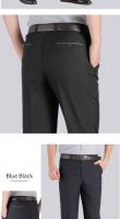 Pantalones Clásicos Para Hombre De Alta Calidad Verano Primavera Otoño Invierno Bizcaíno Casuales Negocios Pantalones Rectos De Cintura Alta Durable Suave Transpirable Antigüice Adecuado Para Oficina Comidas Noches Viajes Social - details 4