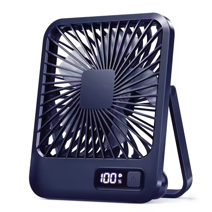 Ventilador De Registro Portátil Con USB Recargable 180 ° Inclinable Ajustable Con Pantalla De Potencia 5 Velocidades Ultra Silencioso - 1